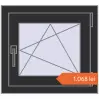 Prețuri Ferestre 550x500 mm REHAU BRILLANT DESIGN ANTHRACITE_GREY_GLATT two-sided. Preț: 1.067,68 lei