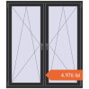 Prețuri Ferestre 1400x1600 mm ENERGY-SAVING REHAU SYNEGO MD ANTHRACITE_GREY_GLATT two-sided. Preț: 4.976,44 lei