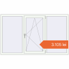 Prețuri Ferestre 1950x1160 mm ENERGY-SAVING REHAU SYNEGO MD RAL 9016 Traffic white two-sided. Preț: 3.105,27 lei