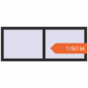 Prețuri Ferestre 1500x600 mm OPTIMUM REHAU EURO 70 ANTHRACITE_GREY_GLATT two-sided. Preț: 1.150,22 lei