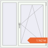 Prețuri Ferestre 1100x1100 mm BASE REHAU EURO 60 RAL 9016 Traffic white two-sided. Preț: 1.161,56 lei