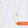 Prețuri Ferestre 1100x1100 mm REHAU BRILLANT DESIGN RAL 9016 Traffic white two-sided. Preț: 1.381,68 lei