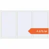 Prețuri Ferestre 2600x1500 mm REHAU ARTEVO RAL 9016 Traffic white two-sided. Preț: 4.675,99 lei
