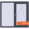 Prețuri Ferestre 1200x1100 mm OPTIMUM REHAU EURO 70 ANTHRACITE_GREY_STRUKTURAL two-sided. Preț: 1.888,96 lei