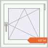 Prețuri Ferestre 600x600 mm OPTIMUM REHAU EURO 70 RAL 9016 Traffic white two-sided. Preț: 637,30 lei