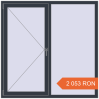 Prețuri Ferestre 1500x1500 mm BASE REHAU EURO 60 ANTHRACITE_GREY_STRUKTURAL two-sided. Preț: 2 052.59 RON
