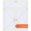 Prețuri Ferestre 1600x1970 mm ALU STANDARD 72 RAL 9016 Traffic white two-sided. Preț: 11.363,20 lei