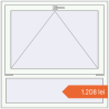 Prețuri Ferestre 1100x1100 mm BASE REHAU EURO 60 RAL 9016 Traffic white two-sided. Preț: 1.207,61 lei