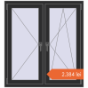 Prețuri Ferestre 1100x1200 mm OPTIMUM REHAU EURO 70 BLACK_STRUCTURAL two-sided. Preț: 2.384,35 lei
