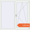 Prețuri Ferestre 1400x1400 mm BASE REHAU EURO 60 RAL 9016 Traffic white two-sided. Preț: 1.504,11 lei