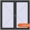 Prețuri Ferestre 1500x1500 mm BASE REHAU EURO 60 ANTHRACITE_GREY_GLATT two-sided. Preț: 3.002,70 lei