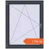 Prețuri Ferestre 980x1240 mm OPTIMUM REHAU EURO 70 ANTHRACITE_GREY_STRUKTURAL two-sided. Preț: 1.785,81 lei