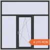 Prețuri Ferestre 1800x1800 mm REHAU BRILLANT DESIGN ANTHRACITE_GREY_GLATT two-sided. Preț: 4 269.77 RON