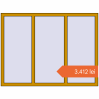 Prețuri Ferestre 1600x1200 mm ALU STANDARD 72 RAL 1005 Honey yellow two-sided. Preț: 3.412,23 lei