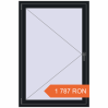 Prețuri Ferestre 1000x1500 mm BASE REHAU EURO 60 BLACK_COOL_110L-2 two-sided. Preț: 1.787,38 lei