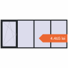 Prețuri Ferestre 3500x1500 mm OPTIMUM REHAU EURO 70 BLACK_COOL_110L-2 two-sided. Preț: 4.465,25 lei