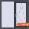 Prețuri Ferestre 1160x1160 mm BASE REHAU EURO 60 ANTHRACITE_GREY_STRUKTURAL two-sided. Preț: 1.670,92 lei