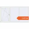 Prețuri Ferestre 2400x1340 mm REHAU BRILLANT DESIGN RAL 9016 Traffic white two-sided. Preț: 2.431,15 lei