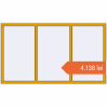 Prețuri Ferestre 2100x1200 mm ALU STANDARD 72 RAL 1004 Golden yellow two-sided. Preț: 4.138,25 lei