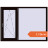 Prețuri Ferestre 1500x1100 mm ENERGY-SAVING REHAU SYNEGO MD BLACK_BROWN two-sided. Preț: 2.986,47 lei