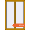 Prețuri Ferestre 800x1200 mm ALU STANDARD 72 RAL 1004 Golden yellow two-sided. Preț: 2.355,71 lei