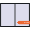 Prețuri Ferestre 1600x1300 mm BASE REHAU EURO 60 BLACK_COOL_110L-2 two-sided. Preț: 1.464,78 lei