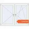 Prețuri Ferestre 1450x1150 mm REHAU ARTEVO RAL 9016 Traffic white two-sided. Preț: 3.442,59 lei