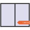 Prețuri Ferestre 1600x1300 mm BASE REHAU EURO 60 ANTHRACITE_GREY_GLATT two-sided. Preț: 1.464,78 lei
