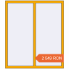 Prețuri Ferestre 1300x1500 mm ALU STANDARD 72 RAL 1003 Signal yellow two-sided. Preț: 2 549.36 RON