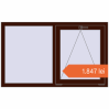 Prețuri Ferestre 1400x850 mm OPTIMUM REHAU EURO 70 BLACK_CHERRY two-sided. Preț: 1.846,78 lei