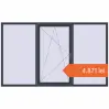 Prețuri Ferestre 2500x1500 mm OPTIMUM REHAU EURO 70 ANTHRACITE_GREY_STRUKTURAL two-sided. Preț: 4.871,41 lei