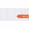 Prețuri Ferestre 3000x1300 mm ALU STANDARD 72 RAL 9016 Traffic white two-sided. Preț: 7.867,03 lei