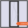 Prețuri Ferestre 1800x1800 mm BASE REHAU EURO 60 ANTHRACITE_GREY_GLATT two-sided. Preț: 3.065,86 lei