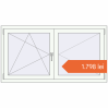 Prețuri Ferestre 1500x800 mm OPTIMUM REHAU EURO 70 RAL 9016 Traffic white two-sided. Preț: 1.797,85 lei