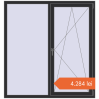Prețuri Ferestre 1500x1600 mm ENERGY-SAVING REHAU SYNEGO MD ANTHRACITE_GREY_GLATT two-sided. Preț: 4.284,47 lei