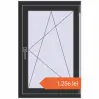 Prețuri Ferestre 640x990 mm BASE REHAU EURO 60 ANTHRACITE_GREY_GLATT two-sided. Preț: 1.255,80 lei
