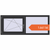 Prețuri Ferestre 1500x600 mm OPTIMUM REHAU EURO 70 ANTHRACITE_GREY_GLATT two-sided. Preț: 1.661,41 lei
