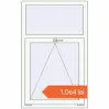 Prețuri Ferestre 800x1300 mm BASE REHAU EURO 60 RAL 9016 Traffic white two-sided. Preț: 1.064,03 lei