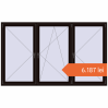 Prețuri Ferestre 2500x1500 mm OPTIMUM REHAU EURO 70 BLACK_BROWN two-sided. Preț: 6.187,09 lei