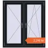 Prețuri Ferestre 1050x1160 mm OPTIMUM REHAU EURO 70 BLACK_COOL_110L-2 two-sided. Preț: 2.298,03 lei