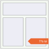 Prețuri Ferestre 1000x1000 mm BASE REHAU EURO 60 RAL 9016 Traffic white two-sided. Preț: 776,40 lei