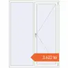 Prețuri Ferestre 1500x2000 mm ENERGY-SAVING REHAU SYNEGO MD RAL 9016 Traffic white two-sided. Preț: 3.621,95 lei