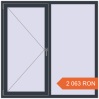 Prețuri Ferestre 1500x1500 mm BASE REHAU EURO 60 ANTHRACITE_GREY_STRUKTURAL two-sided. Preț: 2 062.81 RON