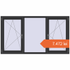 Prețuri Ferestre 2000x1100 mm REHAU ARTEVO ANTHRACITE_GREY_GLATT two-sided. Preț: 7.472,46 lei