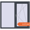Prețuri Ferestre 1300x1200 mm OPTIMUM REHAU EURO 70 ANTHRACITE_GREY_STRUKTURAL two-sided. Preț: 2.073,46 lei