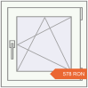 Prețuri Ferestre 550x550 mm OPTIMUM REHAU EURO 70 RAL 9016 Traffic white two-sided. Preț: 578.41 RON