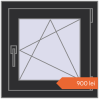 Prețuri Ferestre 550x550 mm OPTIMUM REHAU EURO 70 ANTHRACITE_GREY_GLATT two-sided. Preț: 900,22 lei