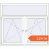 Prețuri Ferestre 1510x1320 mm REHAU BRILLANT DESIGN RAL 9016 Traffic white two-sided. Preț: 2.354,01 lei