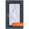 Prețuri Ferestre 500x800 mm OPTIMUM REHAU EURO 70 ANTHRACITE_GREY_STRUKTURAL two-sided. Preț: 1.061,59 lei