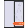 Prețuri Ferestre 1500x2000 mm ENERGY-SAVING REHAU SYNEGO MD ANTHRACITE_GREY_GLATT two-sided. Preț: 5.100,89 lei